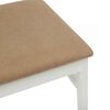 vidaXL Dining Chair 2 pcs White and Brown Solid Rubber Wood