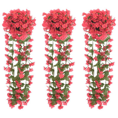 vidaXL Artificial Flower Garlands 3 pcs Rose 85 cm