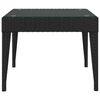 vidaXL Side Table Black 50x50x38 cm Poly Rattan and Tempered Glass