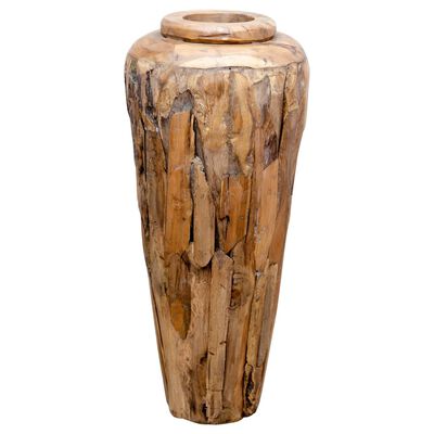 vidaXL Decoration Vase 40x80 cm Solid Teak Wood