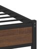 vidaXL Metal Bed Frame without Mattress Brown Oak 120x200 cm