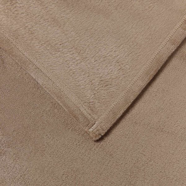 vidaXL Throw Blanket Camel 240 x 270 cm Fleece