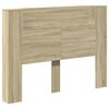 vidaXL Headboard Cabinet with LED Sonoma Engineered Wood