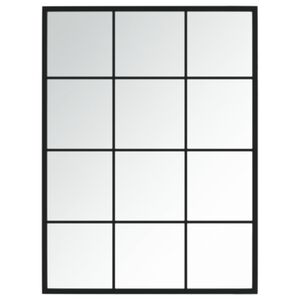 vidaXL Wall Mirror Black 80x60 cm Metal