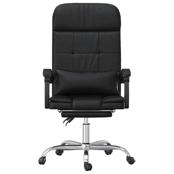 vidaXL Massage Reclining Office Chair Black Faux Leather