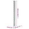 vidaXL Garden Fence Posts 40 pcs Silver 260 cm&nbsp;Galvanised Steel
