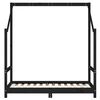 vidaXL Kids Bed Frame Black 70x140 cm Solid Wood Pine
