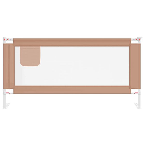vidaXL Toddler Safety Bed Rail Taupe 180x25 cm Fabric