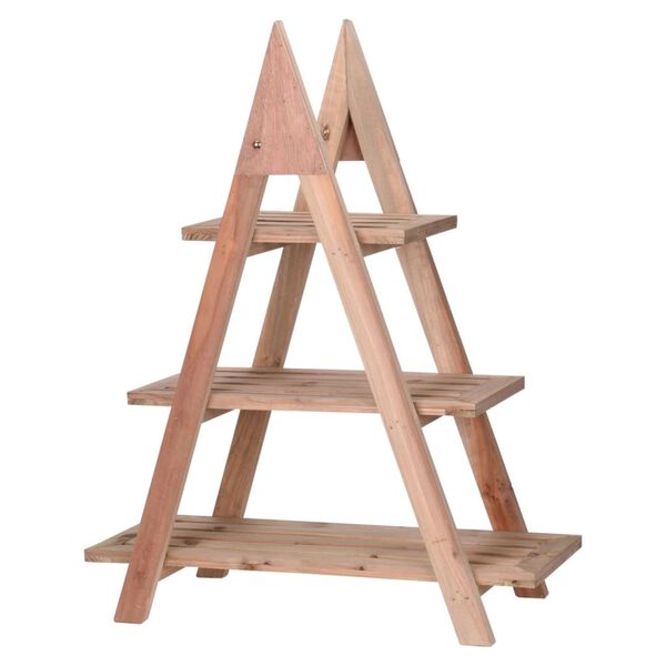 H&S Collection Plant Rack with 3 Levels 48x32x79 cm Wood