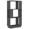 vidaXL Book Cabinet | Grey | Solid pine wood | Medium | Book Cabinet