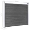 vidaXL Fence Panel Set WPC 353x146 cm Black