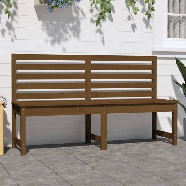 vidaXL Garden Bench Honey Brown 157.5 cm Solid Wood Pine