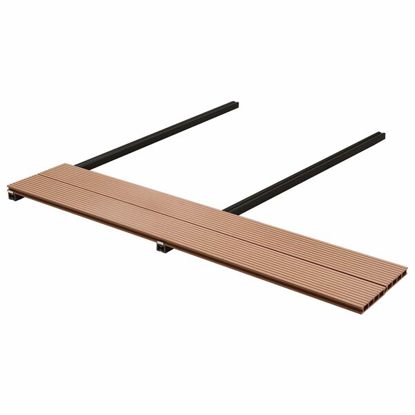 vidaXL Decking Board 4 pcs Brown WPC