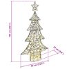 vidaXL Christmas Tree with 160 LEDs Warm white 150 cm Rattan