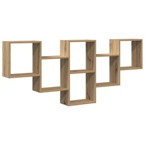 vidaXL Wall Shelf Artisian Oak 159x18x66 cm Engineered Wood