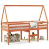 vidaXL High Sleeper Bed without Mattress Wax Brown 75x190 cm