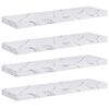vidaXL Wall Shelf 4 pcs White Marble 80 x 23.5 x 3.8 cm