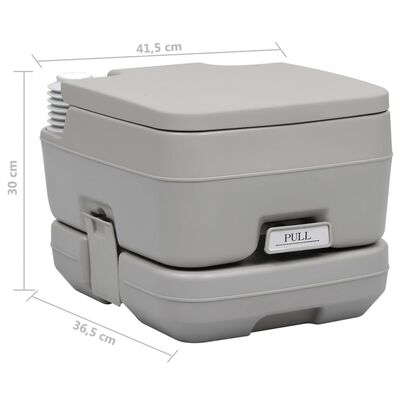 vidaXL Portable Camping Toilet with Tent 10+10 L