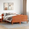 vidaXL Bed Frame without Mattress Wax Brown 120x190 cm Small Double Solid Wood Pine