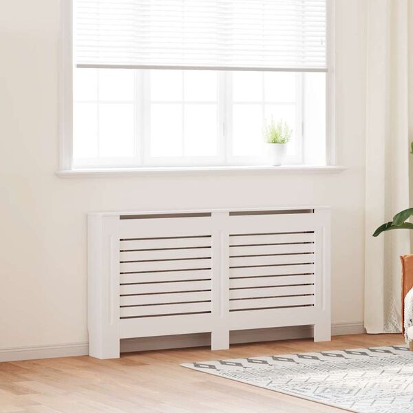 vidaXL Radiator Cover White 152x19x81.5 cm MDF