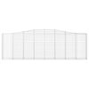 vidaXL Arched Gabion Baskets 10 pcs 400x30x120/140 cm Galvanised Iron