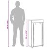 vidaXL Shoe Cabinet with Cover Cream 58x28x106 cm Fabric