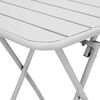 vidaXL Garden Table Folding White 55 x 55 x 73 cm Powder-coated Steel