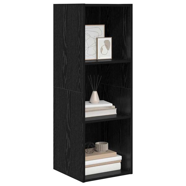 vidaXL TV Cabinet Set Black Oak 37 x 37 x 107 cm Engineered Wood