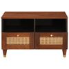 vidaXL TV Cabinet with Drawer Brown 70 x 33.5 x 46 cm Solid Mango Wood