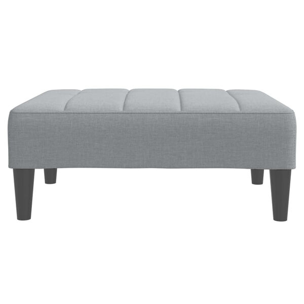 vidaXL Footstool Light Grey 77x55x31 cm Fabric