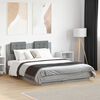 vidaXL Bed Frame without Mattress Grey Sonoma 120x190 cm Small Double