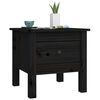 vidaXL Side Table Black 40x40x39 cm Solid Wood Pine
