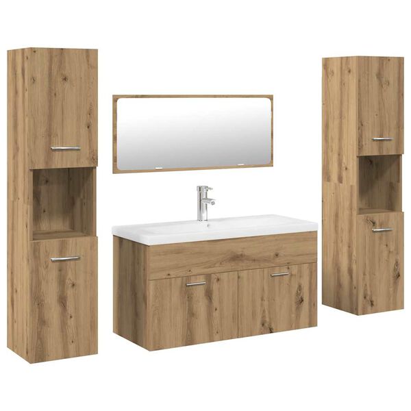 vidaXL 5 Piece Bathroom Furniture Set Artisan Oak Engineered Wood