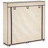 vidaXL Shoe Cabinet | Cream | Non-woven fabric, Iron | Large | Shoe Cabinet