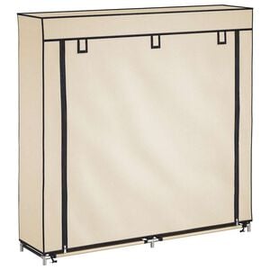 vidaXL Shoe Cabinet | Cream | Non-woven fabric, Iron | Large | Shoe Cabinet