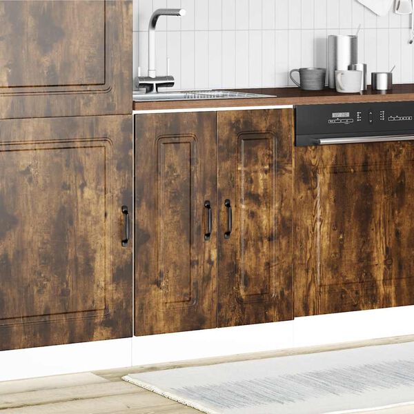 vidaXL Sink Base Cabinet Kalmar Smoked Oak 60x46x81.5 cm Engineered Wood