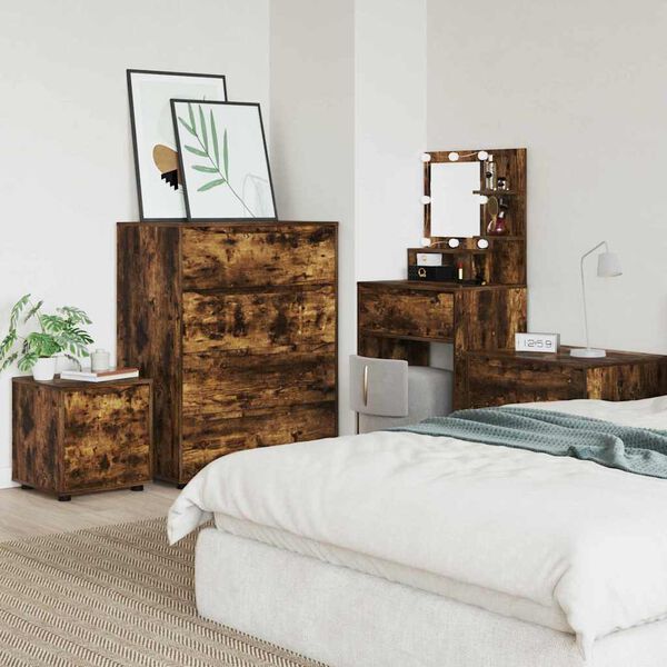 vidaXL Bathroom Cabinet Smoked Oak 40.5 x 40 x 44 cm Engineered Wood