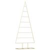 vidaXL Metal Christmas Tree with Stand Gold 180 cm Powder-coated steel