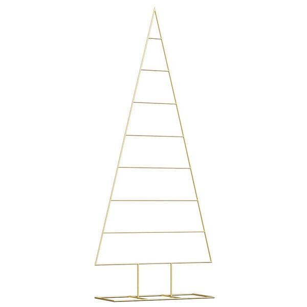 vidaXL Metal Christmas Tree with Stand Gold 180 cm Powder-coated steel