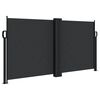 vidaXL Retractable Side Awning Black 120x600 cm