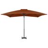 vidaXL Cantilever Garden Parasol with Aluminium Pole Terracotta 250x250 cm