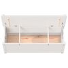 vidaXL Bench White 110x41x76.5 cm Solid Wood Pine