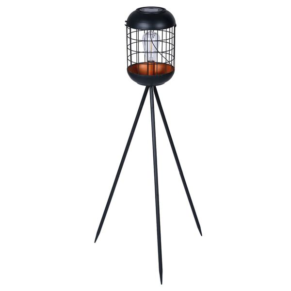 Luxform Solar LED Garden Light Lighthouse Tripod Copper and Black
