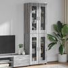 vidaXL Highboard Grey Sonoma 60 x 35 x 182 cm Engineered Wood