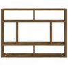 vidaXL Wall Shelf Smoked Oak 75x16x55 cm Engineered Wood