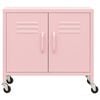 vidaXL Storage Cabinet Pink 60x35x56 cm Steel