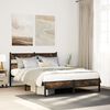 vidaXL Bed Frame without Mattress Smoked Oak 100x200 cm Engineered Wood