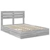 vidaXL Storage Bed Grey Sonoma 160 x 200 cm Engineered Wood