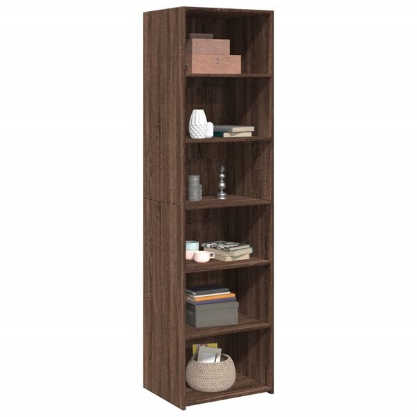 vidaXL Highboard Brown Oak 50x41x185 cm Engineered Wood