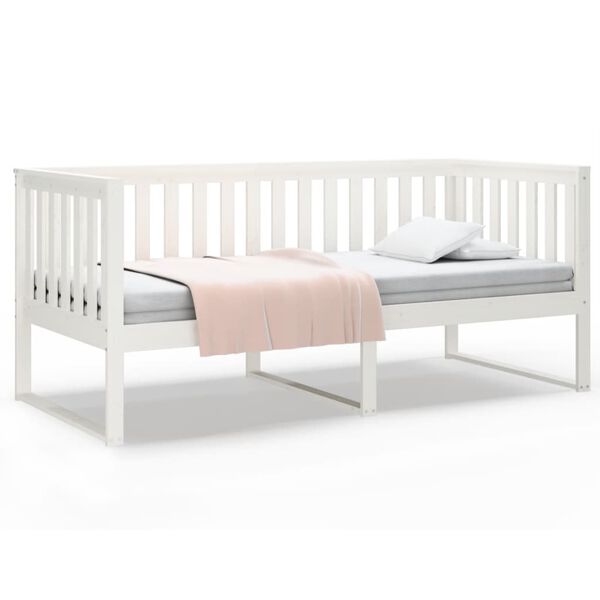 vidaXL Day Bed without Mattress White 90x200 cm Solid Wood Pine
